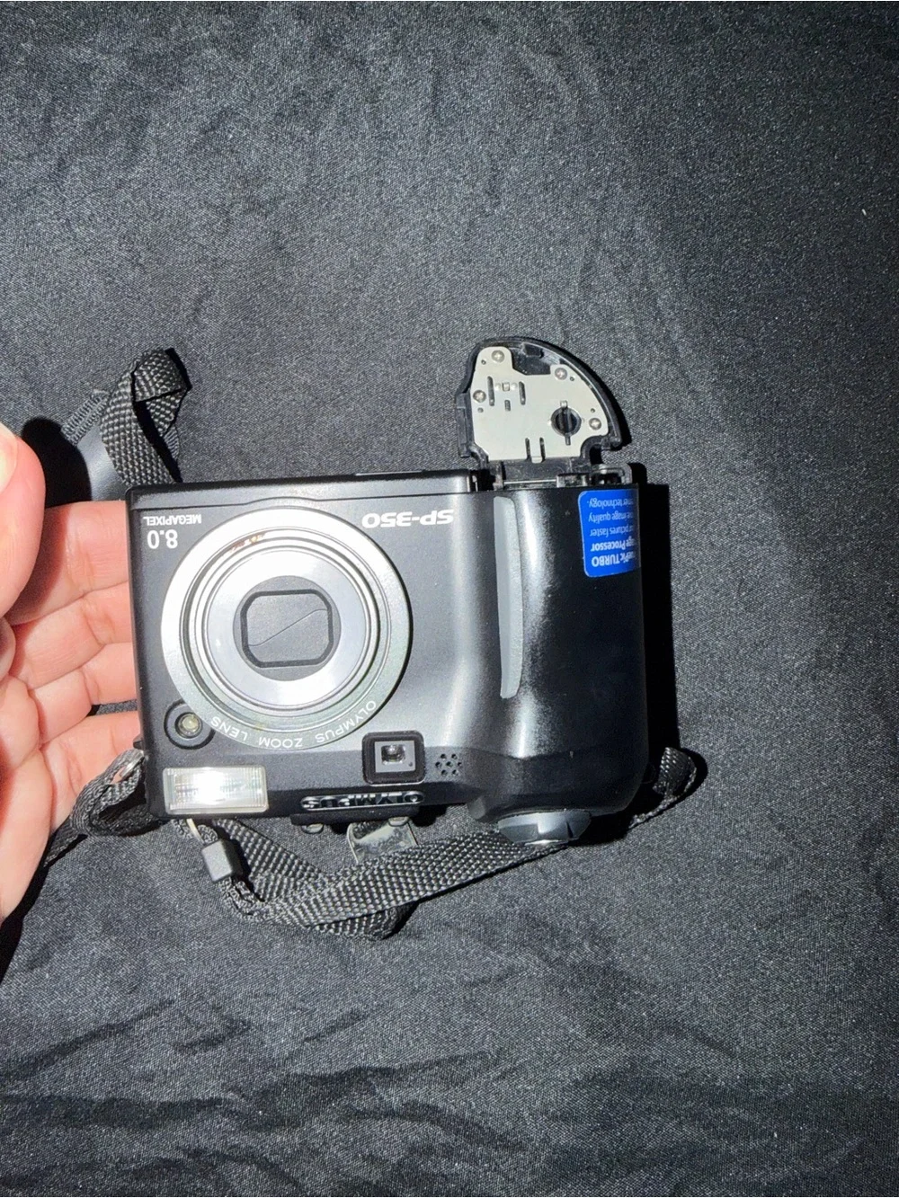 Black Point-and-Shoot Digital Camera SP-350 - Compact Travel Camera